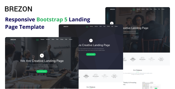 Brezon - Responsive Bootstrap 5 Landing Template