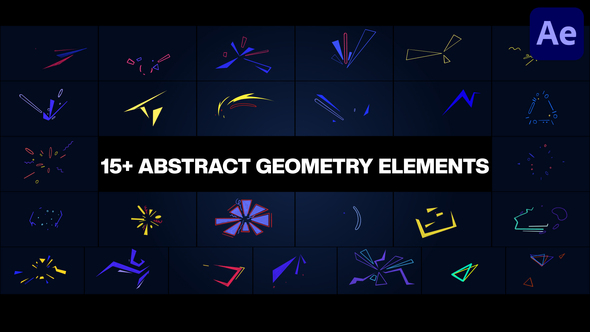 Abstract Geometry Elements for After Effects Elements template preview