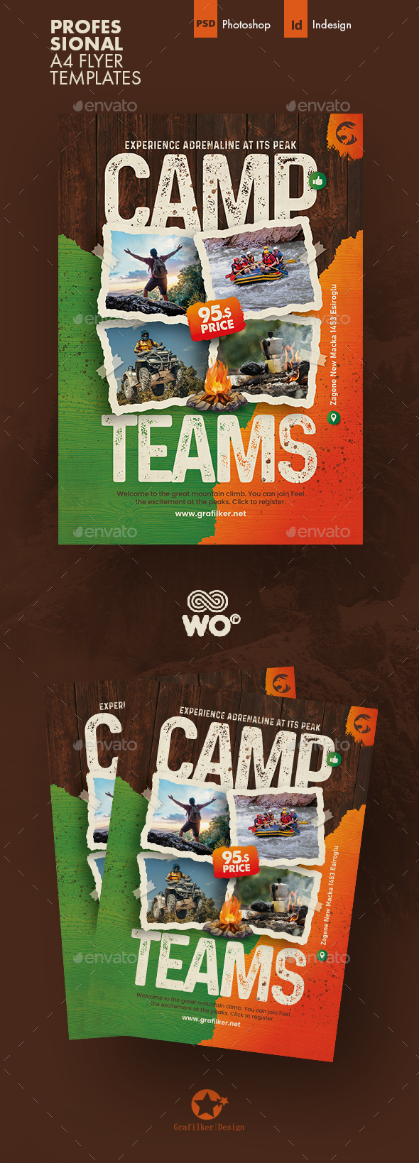 Camping Adventure Flyer Templates