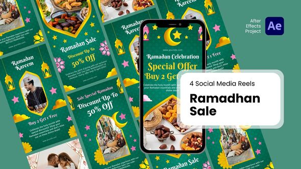 Social Media Reels - Ramadhan Sale After Effect Templates Product Promo template preview
