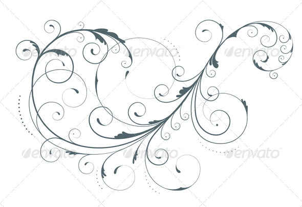 Floral Decorative Element - Flourishes / Swirls Decorative
