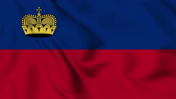 Liechtenstein flag seamless waving