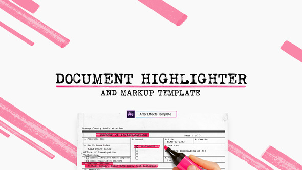 Document Highlighter Video Displays template preview