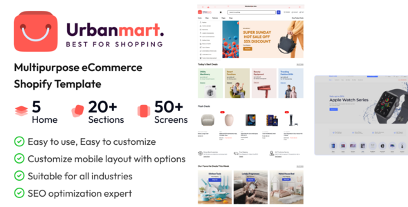 [DOWNLOAD]Urbanmart - Multipurpose Shopify OS 2.0 Theme