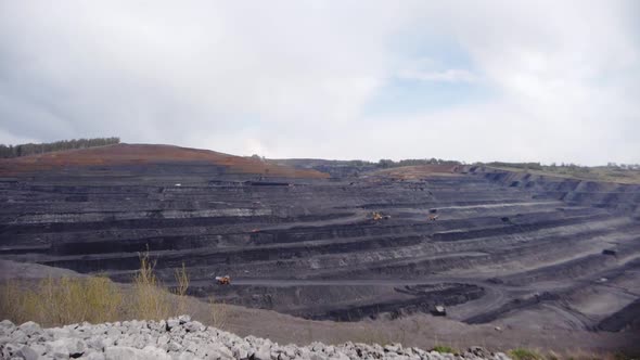 Coal Mine, Aerial View. alt