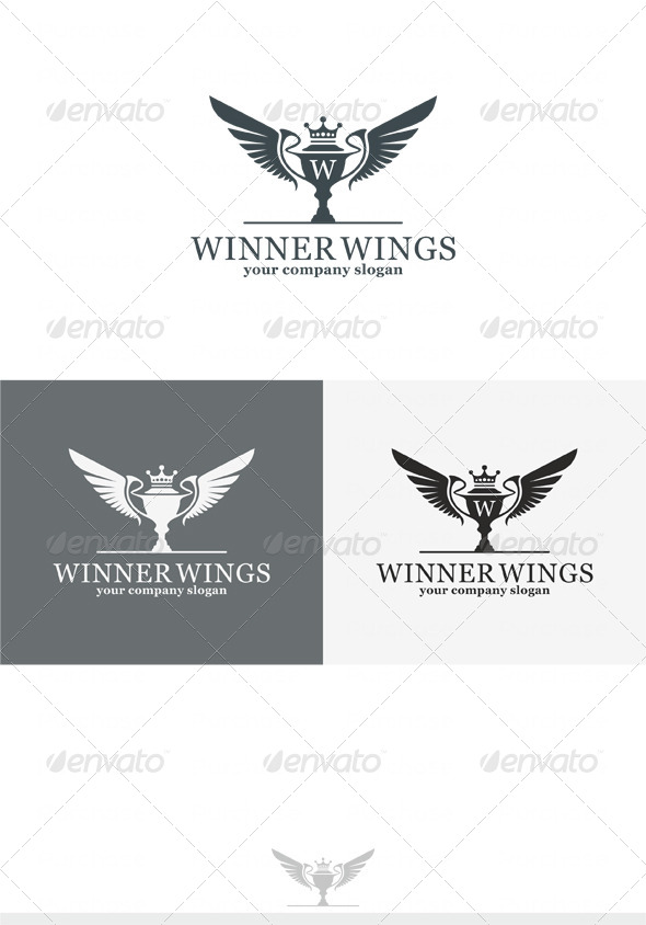Winner Wings Logo - Crests Logo Templates