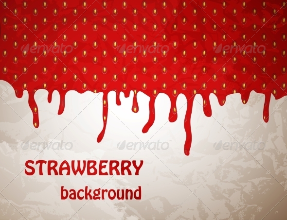 Fresh Strawberry Background, Vector Illustration - Miscellaneous Vectors