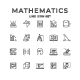 Set Line Icons of Mathematics