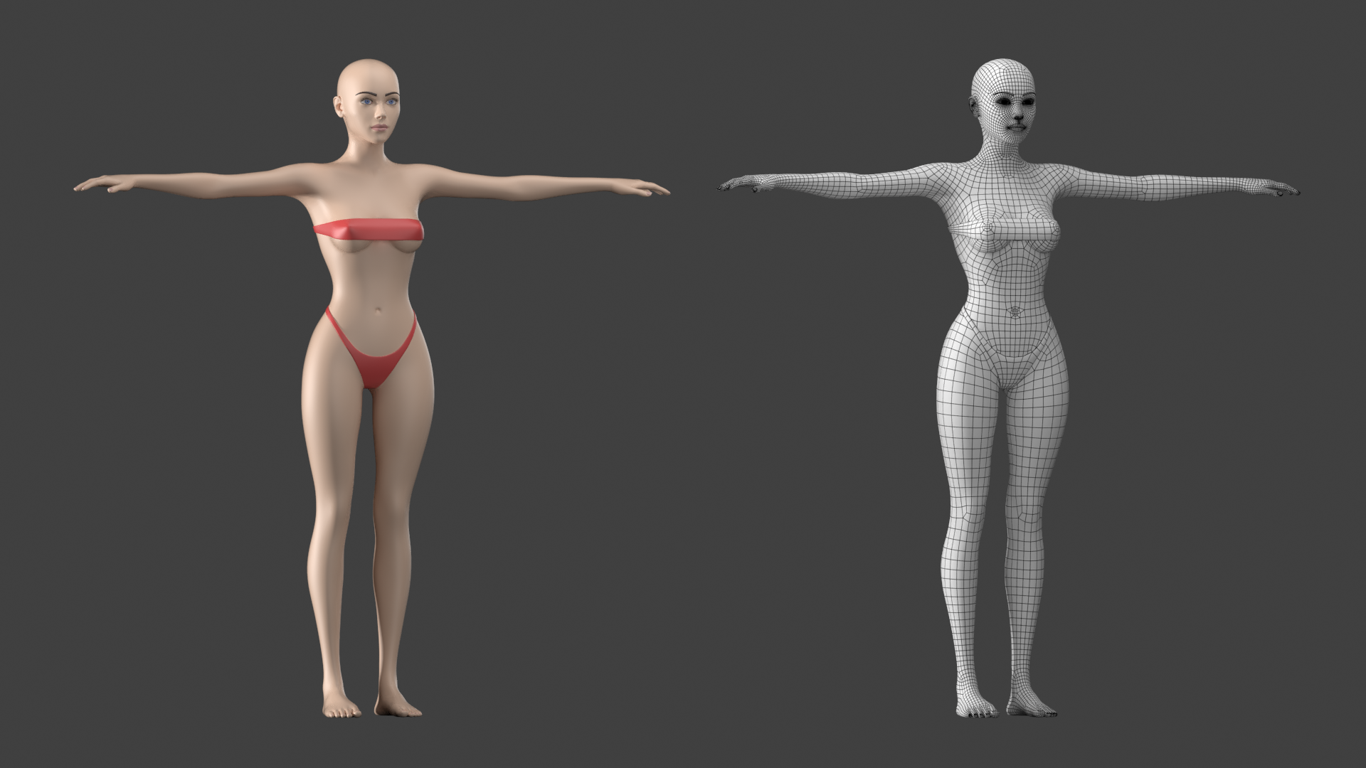 3D model Woman T-Pose Clothing 350 VR / AR / low-poly | CGTrader