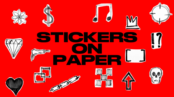 Stickers On Paper Elements template preview