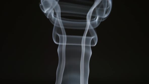Changing smoke curves on a black background