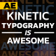 Kinetic Typography Titles / AE - VideoHive Item for Sale