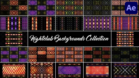 Nightclub Backgrounds Collection for After Effects