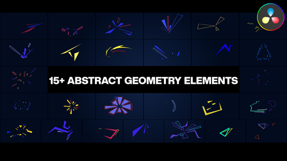 Abstract Geometry Elements for DaVinci Resolve