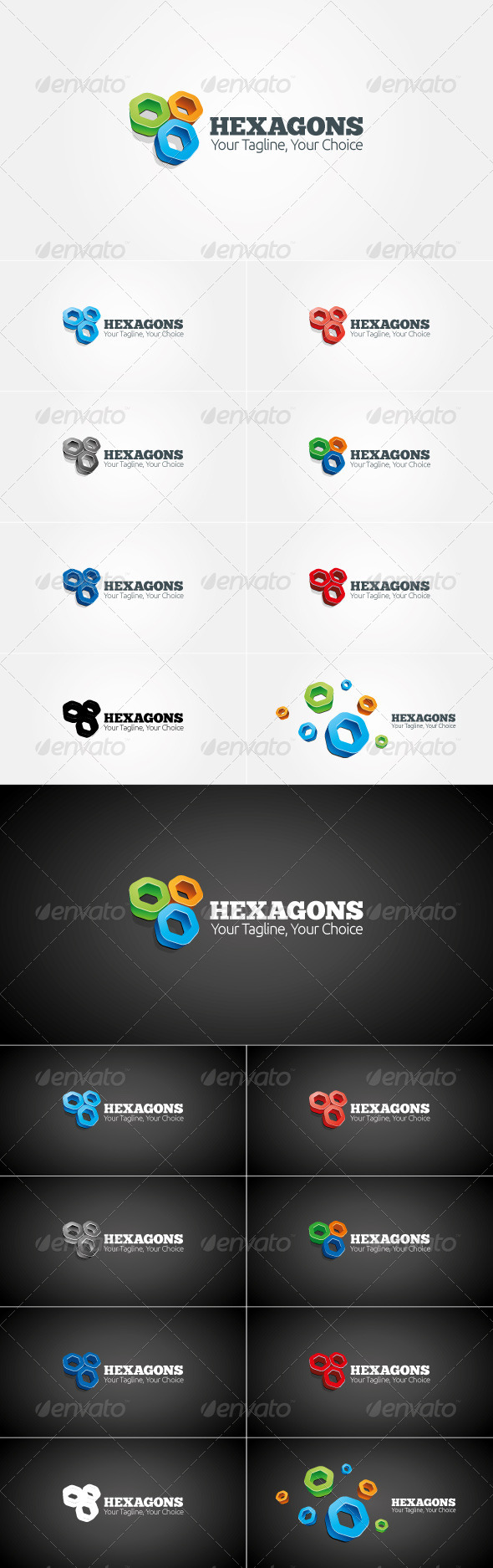 Hexagon Logo Template - Abstract Logo Templates