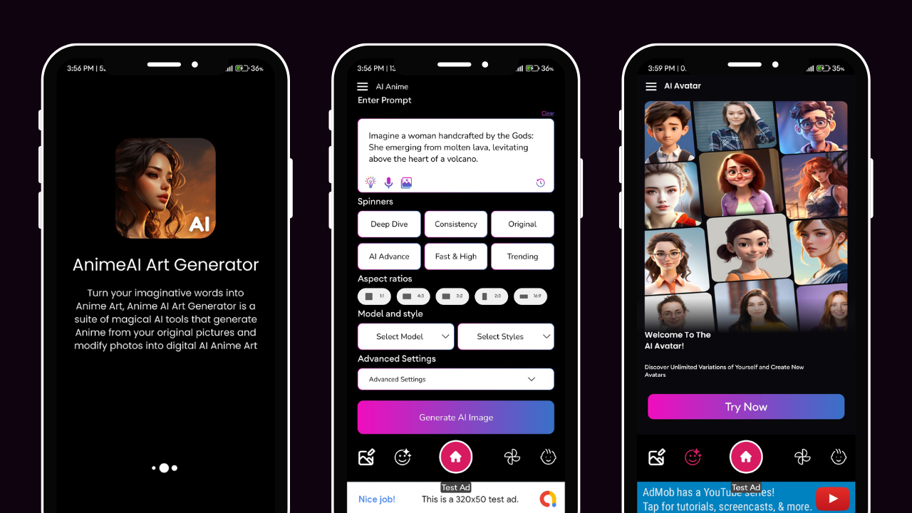 Anime AI Art Generator with AdMob Ads Android by MJAppsStudio | CodeCanyon