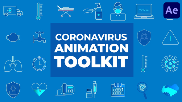 Virus Animation Toolkit for After Effects Video Displays template preview
