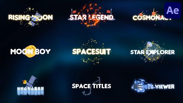 Space Exploration Titles for After Effects