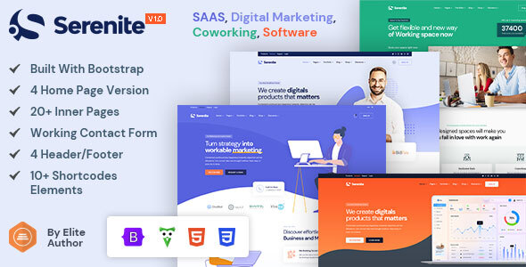 Saas Software Landing & Startup Agency Template