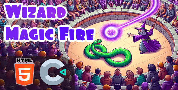 Wizard Magic Fire - HTML5 Game - C3P