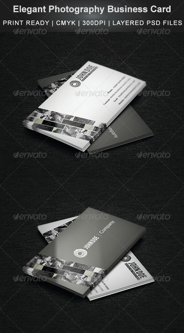 Elegant Photography Business Card - Business Cards Print Templates