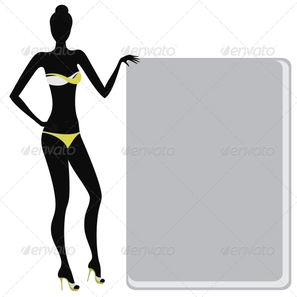 Silhouette of a Girl Holding Banner - Travel Conceptual