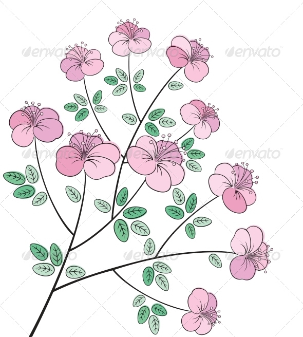 Flower Line Art - Flowers & Plants Nature