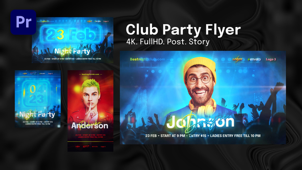 Club Party Flyer | Premiere Pro Premiere Pro template preview