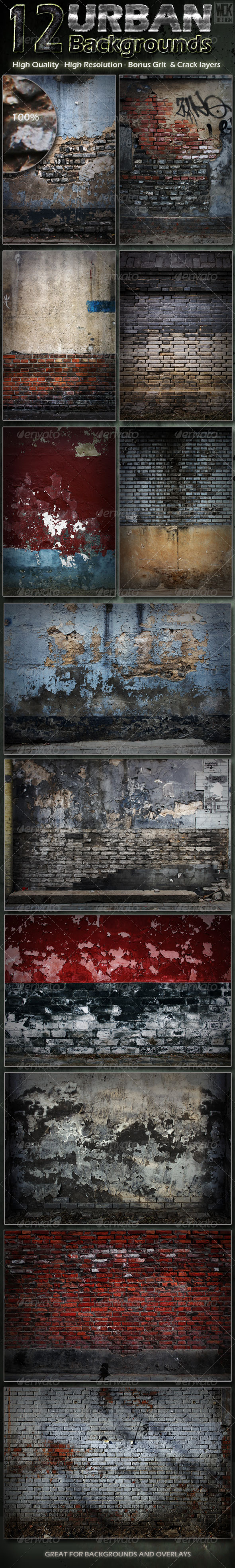 12 Distressed Urban Backgrounds - Urban Backgrounds
