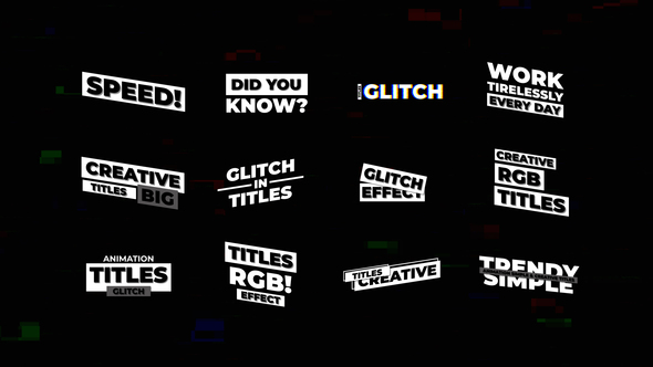 Glitch Titles V3 | After Effects