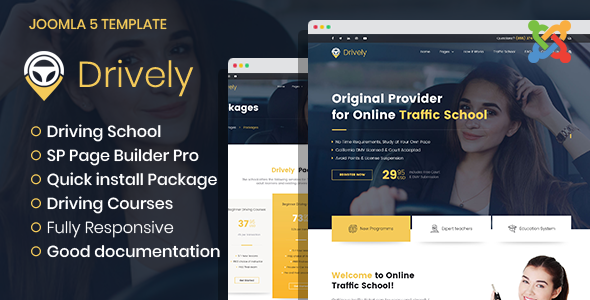 Drively - Joomla 5 Driving School Template | Drivers