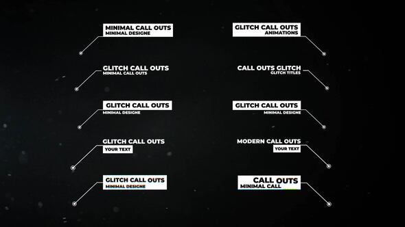 Glitch Call Outs | After Effects