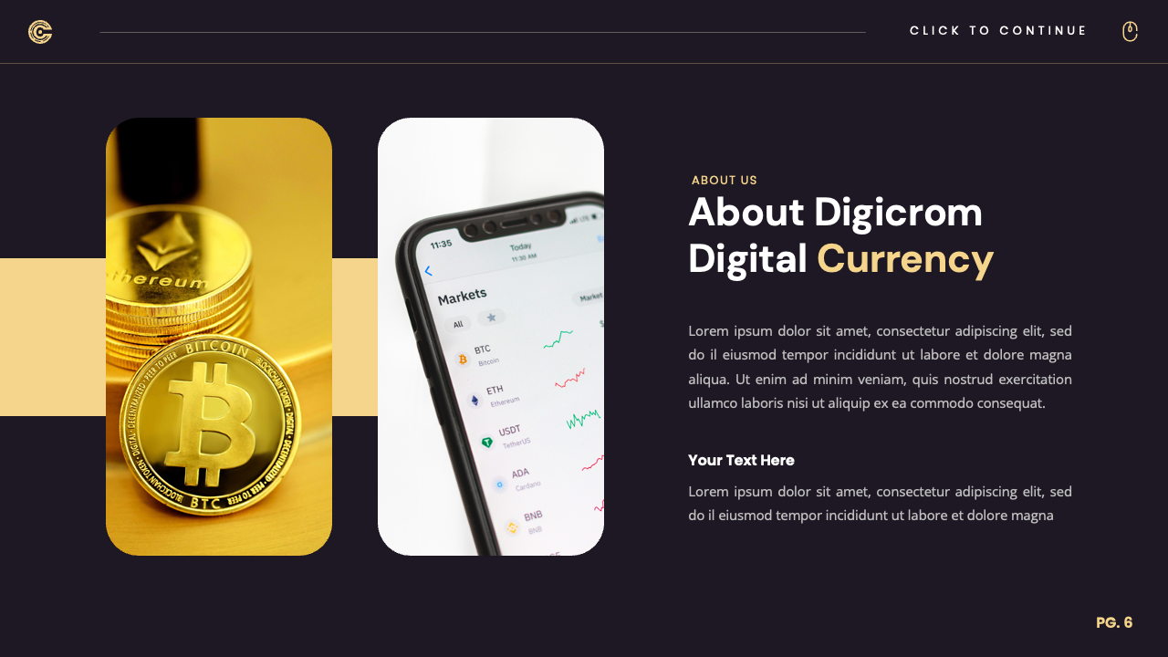 Digicrom - Crypto Currency PowerPoint Template, Presentation Templates