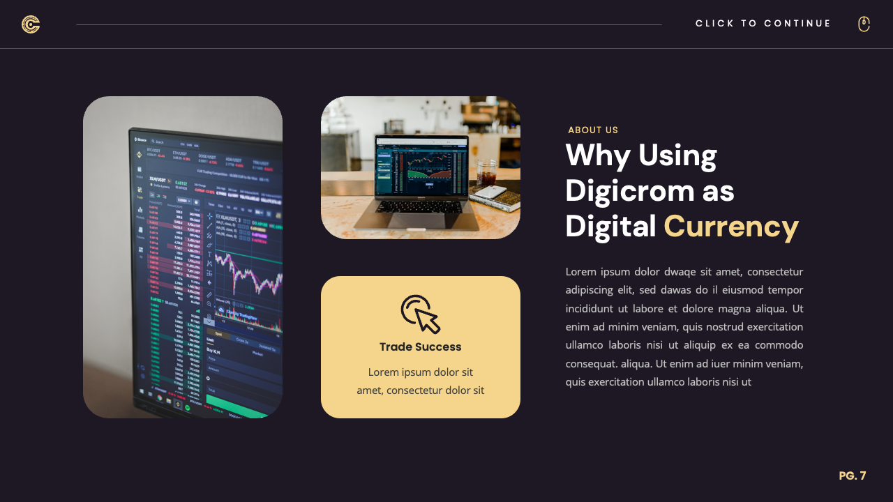 Digicrom - Crypto Currency PowerPoint Template, Presentation Templates