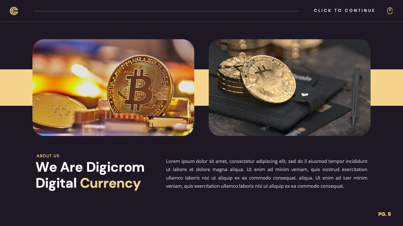 Digicrom - Crypto Currency PowerPoint Template, Presentation Templates