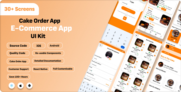 E-commerce App | Cake Order App | React Native | Any Queries Chat me |  UI Kit