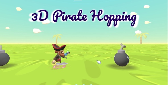 3D Hopping Pirate - Cross Platform Casual Game