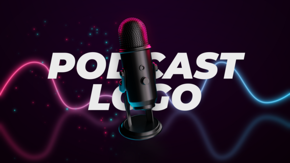 Podcast Microphone Logo Reveal