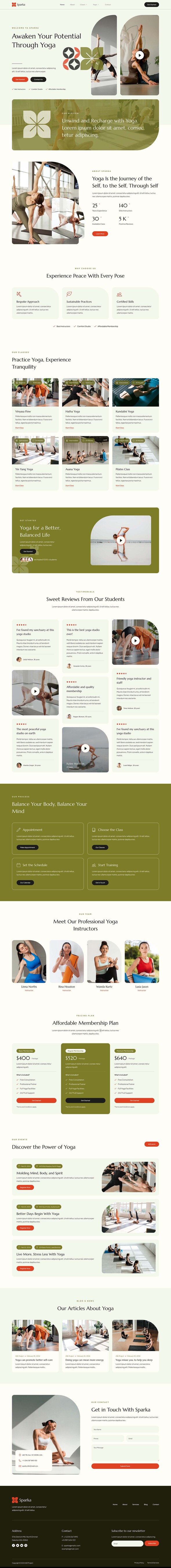 Sparka - Yoga Studio & Meditation Elementor Template Kit