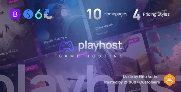 Game Hosting Server Website Template - Playhost