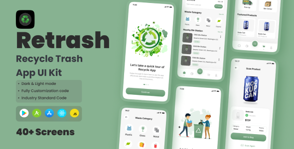 [DOWNLOAD]Retrash - Recycle Trash App React Native CLI Ui Kit