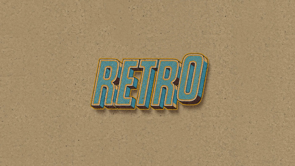 Retro 3D Titles Titles template preview