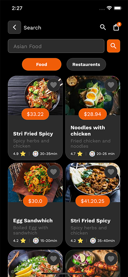 Food Ordering Flutter UI kit by LegacyInfotech | CodeCanyon