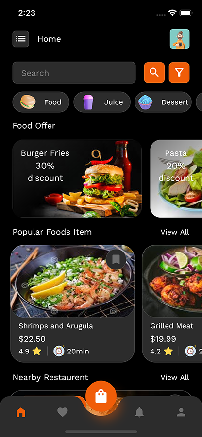 Food Ordering Flutter UI kit by LegacyInfotech | CodeCanyon