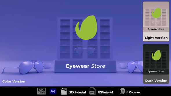 Eyewear Store Logo Stings template preview