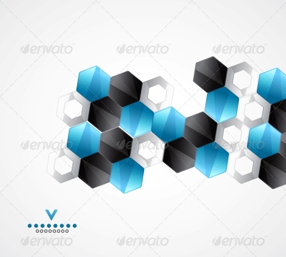 Modern Hexagons | Geometrical Design Template - Backgrounds Business