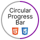 Circular progress bar with Single  HTML + CSS