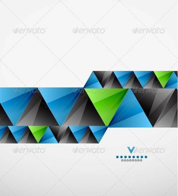 Modern Geometric Triangles Background - Backgrounds Business