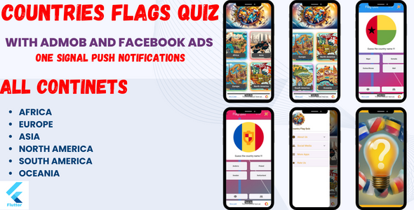 Flags quiz ( Admob & Facebook Ads )