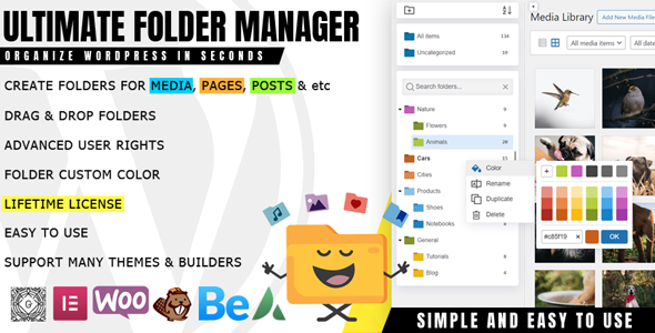 iFolders – Ultimate Folder Manager for Media, Pages, Posts & etc
